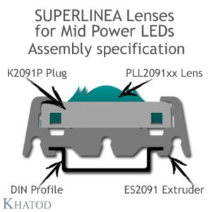 ES2091/600 Alluminium Extruded for PLL2091 Superlinea Lenses